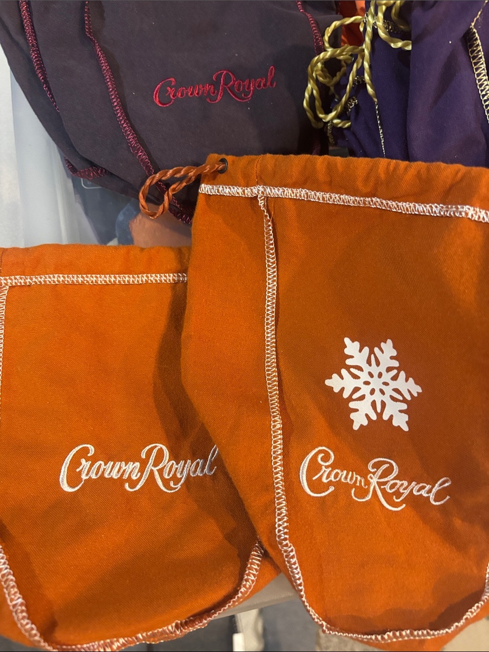 Set of 39 Crown Royal Velvet Drawstring Pouches - Picture 2 of 4